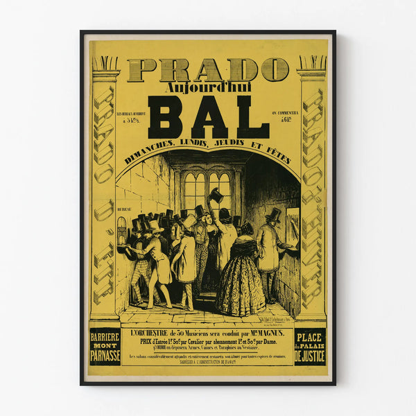 Vintage Bal Prado poster retro wall decoration