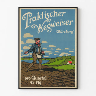 Vintage Guide Poster Practical Guide Würzburg