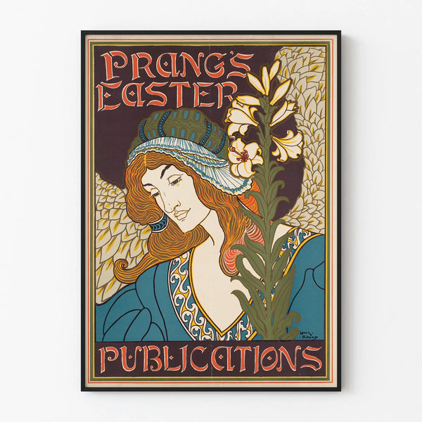 Vintage Poster Prang's Easter Publications for Wall Decoration