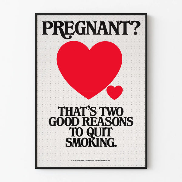 Anti-smoking pregnancy poster - Shocking message to quit smoking