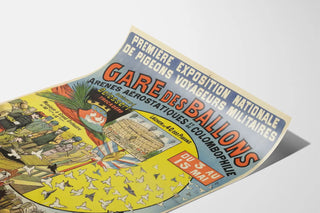 Vintage poster for the national exhibition of military homing pigeons