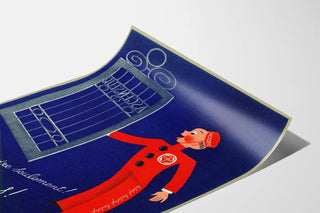 Vintage Lactobyl red and blue advertising poster