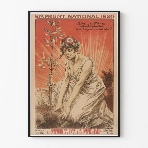 Poster of the 1920 National Loan - Vintage patriotic wall decoration poster