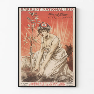 Wall decoration poster National Loan 1920 - Theme peace and patriotism