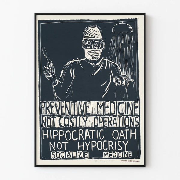 Vintage Poster of Hippocratic Preventive Medicine