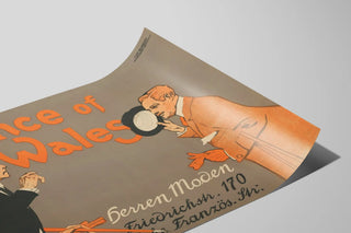 Vintage poster of Prince of Wales masculine fashion Berlin — artwork view