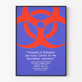 Biohazard poster for medical laboratory wall decoration