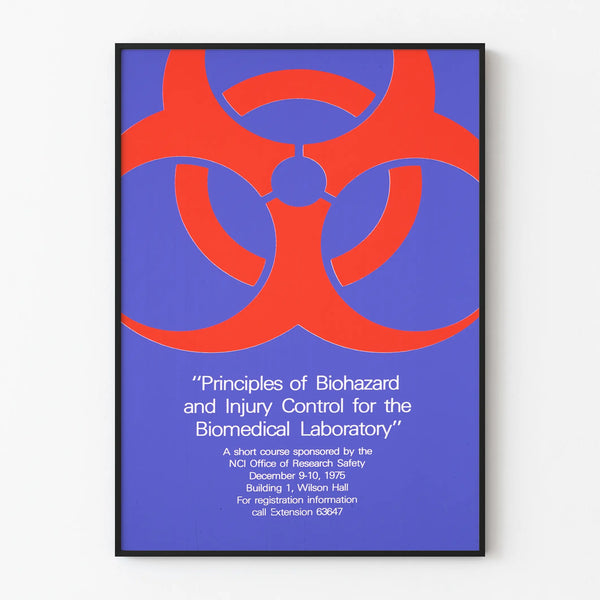 Biohazard poster for medical laboratory wall decoration