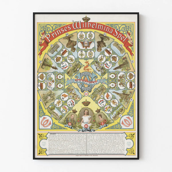 Vintage Poster Game Princess Wilhelmina - Historic Wall Decoration