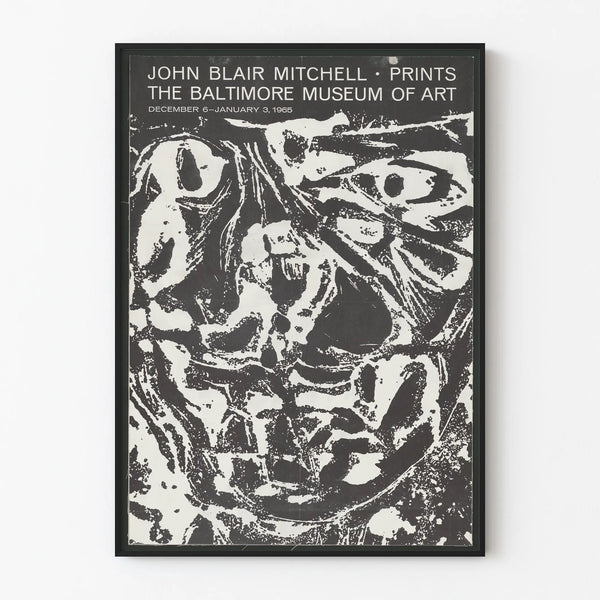 John Blair Mitchell Poster - Prints Exhibition at the Baltimore Museum of Art 1965