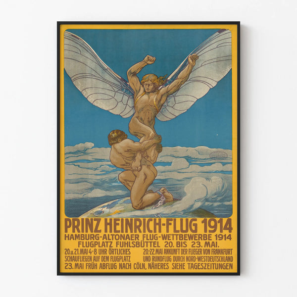 Decorative poster Prinz Heinrich flight 1914 vintage