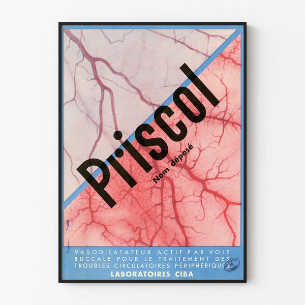 Vintage Priscol Poster - Retro Medical Wall Decoration