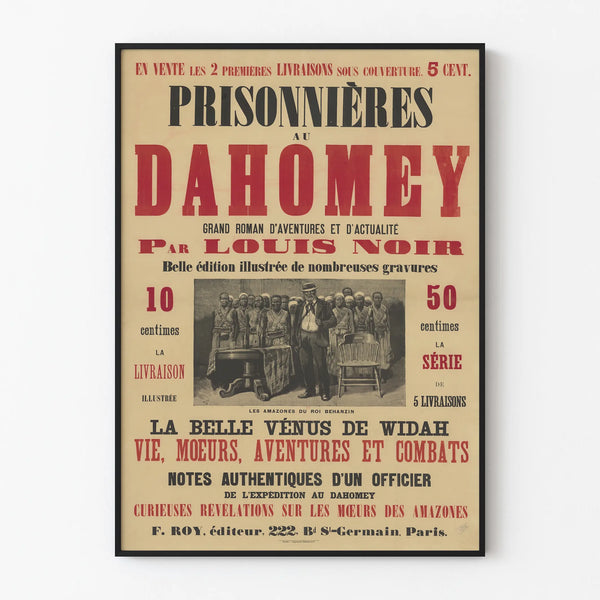 Vintage Poster Prisoners in Dahomey - Historical Wall Decoration
