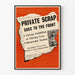 Vintage Poster Private Scrap Goes to the Front