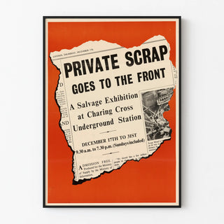 Vintage Poster Private Scrap Goes to the Front
