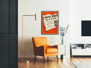 Vintage Poster Private Scrap Goes to the Front