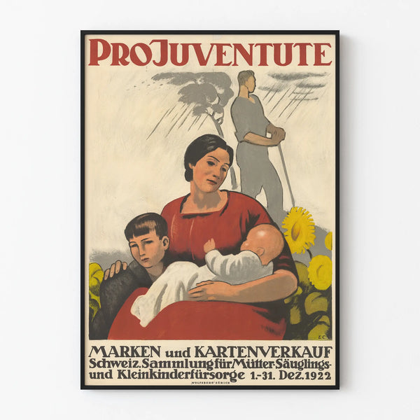 Vintage Poster Pro Juventute 1922 - Swiss Collection for the Protection of Mothers and Children