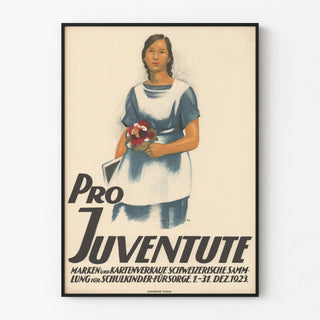 Vintage poster for Pro Juventute for the protection of Swiss schoolchildren