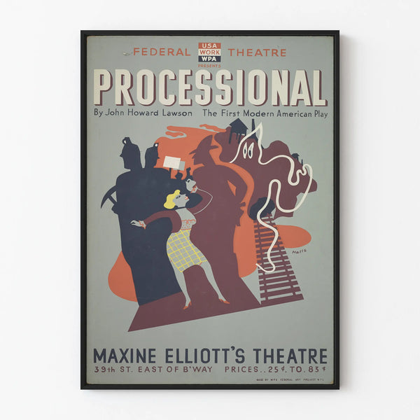 Vintage Poster of the American Federal Theater Processional