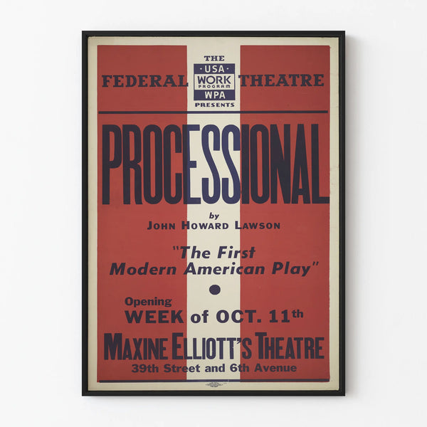 Vintage Processional Poster - American Federal Theater