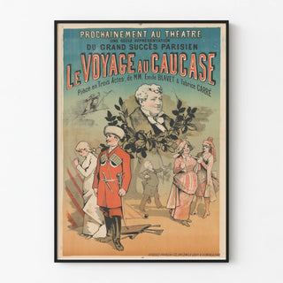 Vintage Poster for the Theatre "The Journey to the Caucasus"