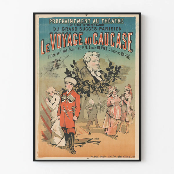 Vintage Poster for the Theatre "The Journey to the Caucasus"