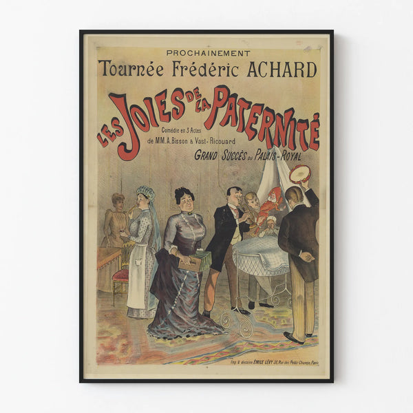 Vintage Poster Les Joies de la Paternité - Tournée Frédéric Achard