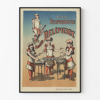 Vintage poster of the Delépierre family xylophonists