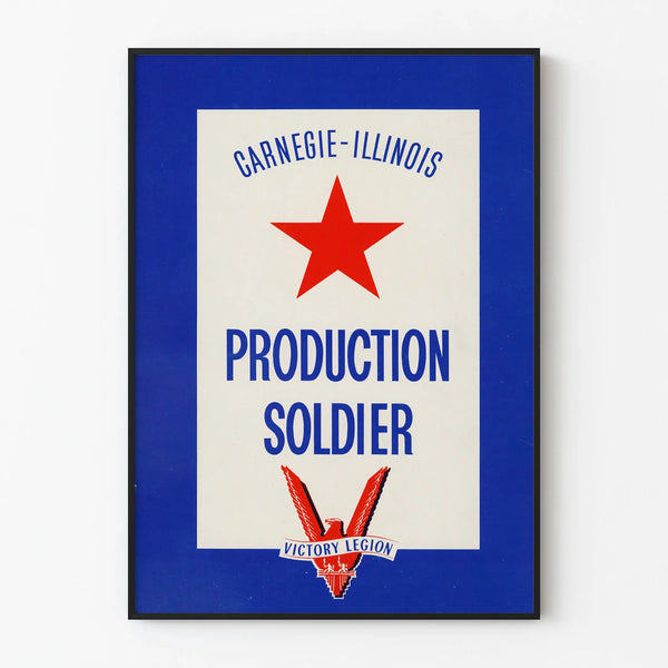 Vintage Poster Production Soldier Carnegie-Illinois