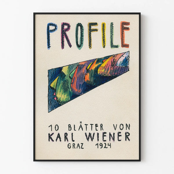 Vintage Poster Profile 1924 Karl Wiener - Artistic Wall Decoration
