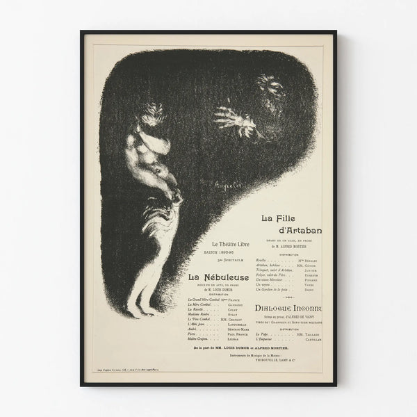 Vintage poster Théâtre Libre 1895-96 season lithograph style