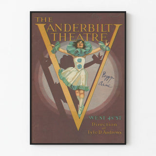Vintage Theater Poster Vanderbilt Peggy-Anne