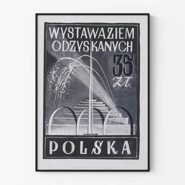 Vintage Poster for the Exhibition of Recovered Lands in Poland