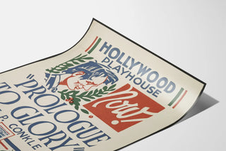 Vintage theater poster Hollywood Playhouse Prologue to Glory
