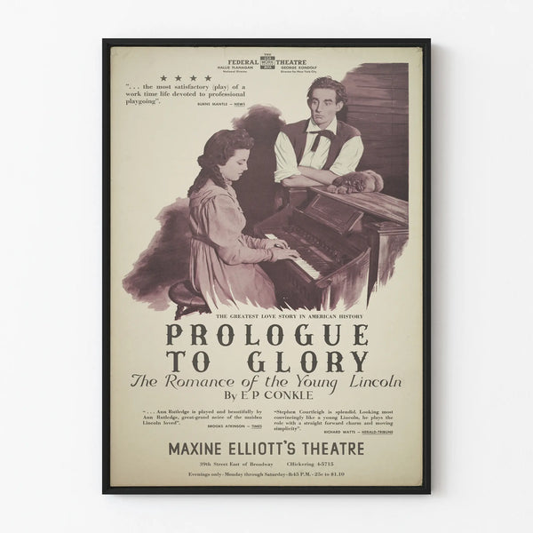 Vintage Poster Prologue to Glory - Antique Theater Wall Decoration