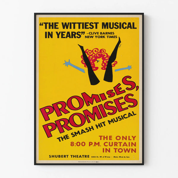 Vintage Musical Poster Promises Promises for Wall Decoration