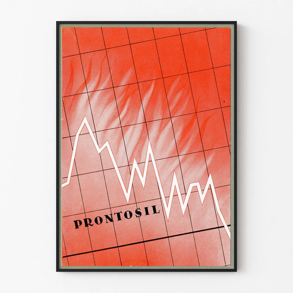 Vintage Prontosil graphic red poster
