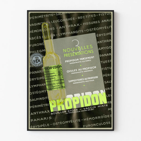 Vintage Propidon Poster - Retro Medical Wall Decoration