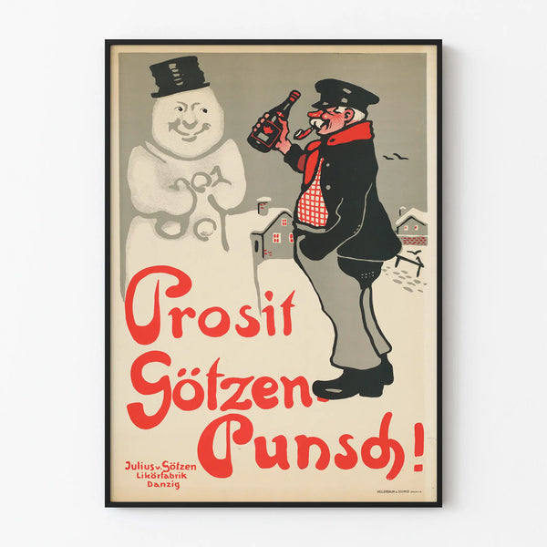Vintage poster Prosit Götzen Punsch for wall decoration
