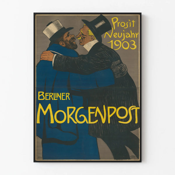 Vintage Berliner Morgenpost Poster New Year 1903