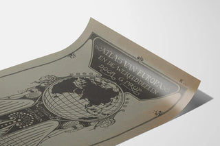 Atlas Poster of Europe and Continents by G. Prop