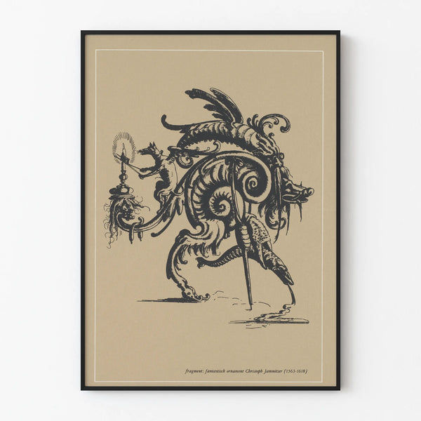 Fantastical Ornament Poster Christoph Jamnitzer