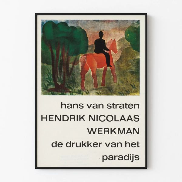 Decorative poster Hendrik Nicolaas Werkman Horse and Cavalier