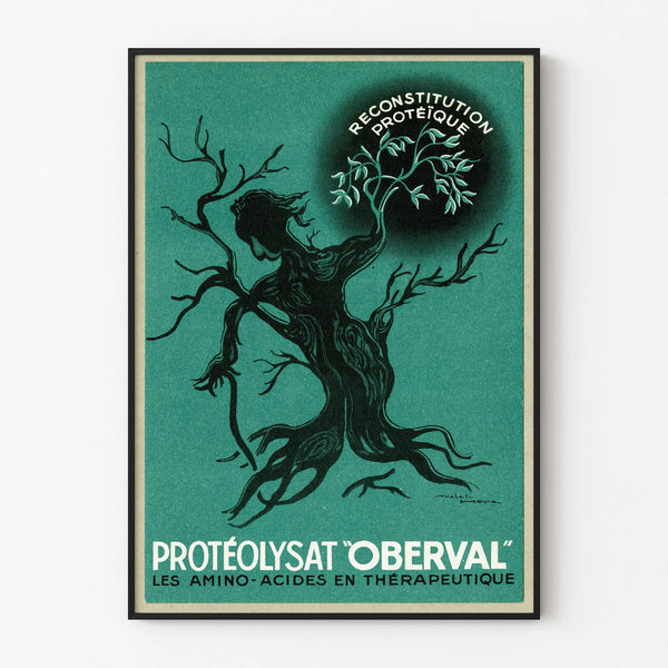 Vintage Poster Protéolysat Oberval - Retro Wall Decoration