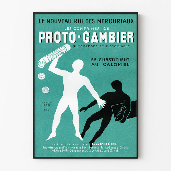 Vintage poster Proto-Gambier wall decoration health