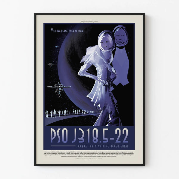 Decorative Poster Planet PSO J318.5-22 - Interstellar Voyage