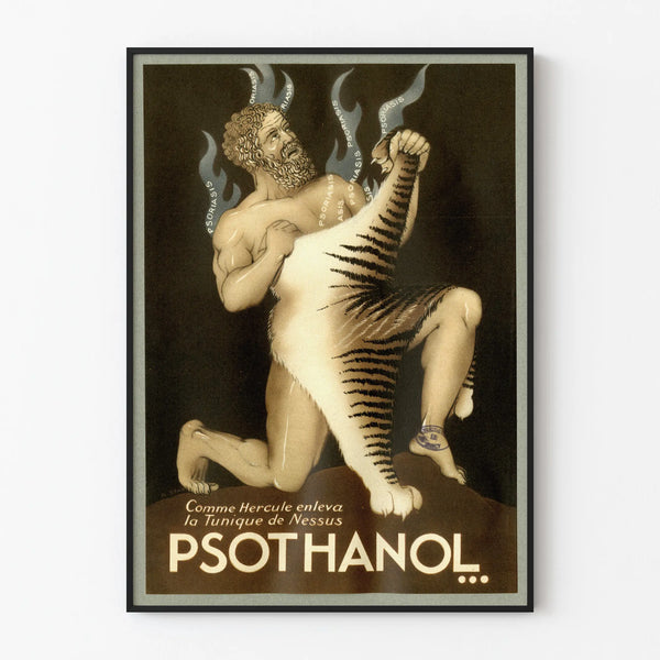 Vintage Poster Psothanol - Antique Medical Wall Decoration