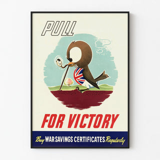 Vintage Pull for Victory Poster - British vintage propaganda poster