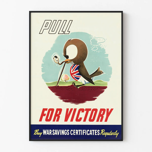 Vintage Pull for Victory Poster - British vintage propaganda poster