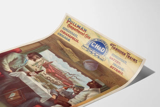 Vintage poster of the Pullman Cincinnati Hamilton & Dayton Railroad train